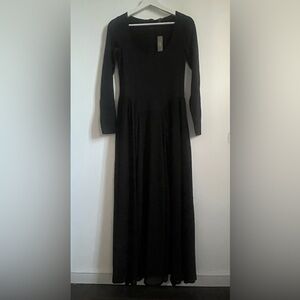 J. CREW NWT Ballet Dress Chiffon Skirt Black Midi Maxi Mixed Materials XS